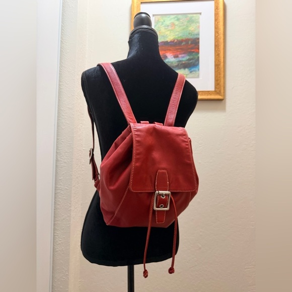 Coach Handbags - Vintage Coach Legacy Drawstring Leather Backpack dark red leather Style #9569